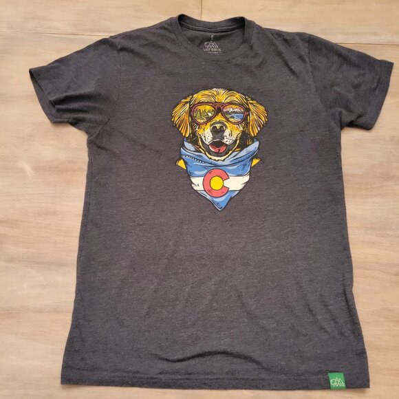 Wild Tribute 4 The Parks T Shirt Mens Medium Charcoal Gray Maximus Dog CO - Picture 1 of 8